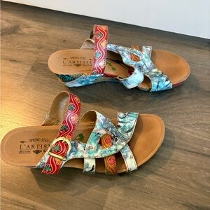 Spring Step by L'ATISTE Vibrant Wedge Sandals